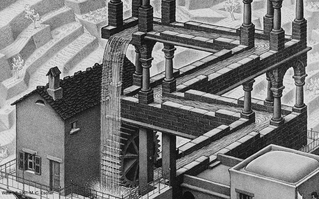 Waterfall–1961-M. C. Escher